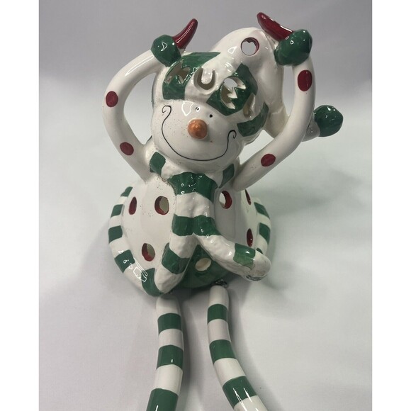 2004 Snowman Shelf Candle Holder Dennis East International #83583 - Picture 2 of 8